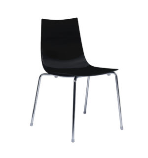 CHAISE FLASHY NOIR LAQUE