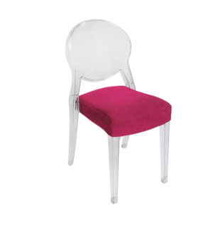 CHAISE CARAT AVEC HOUSSE ROSE
