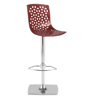 TABOURET TRESSES ROUGE FONCE