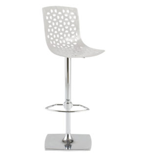 TABOURET TRESSES BLANC