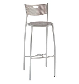 GREY METAL ESPACE STOOL