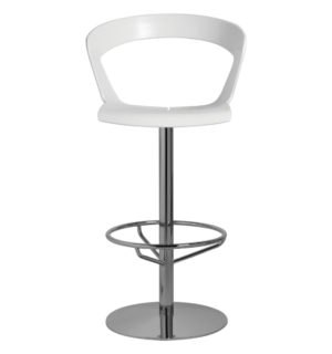 TABOURET CASEY BLANC/CHROME