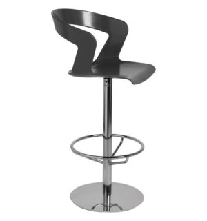 TABOURET CASEY ANTHRACITE/CHROME