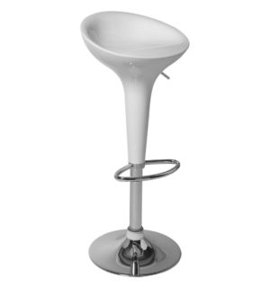 WHITE BOMBO STOOL