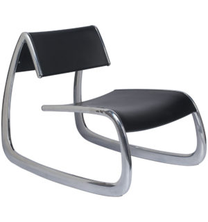 BLACK LUGE FIRESIDE CHAIR
