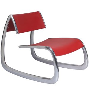 RED LUGE FIRESIDE CHAIR