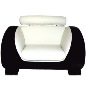 WHITE/BLACK DALMATIEN ARMCHAIR