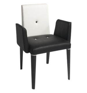 FAUTEUIL ORIGAMI BLANC/NOIR