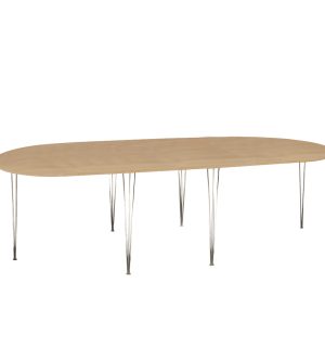 TABLE CONFERENCE BOIS OVALE X2 - PIEDS FIL