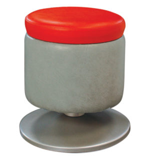POUF ALLOHA GRIS/ROUGE