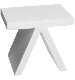 WHITE ICE DREAM LOW STOOL OR LOW TABLE