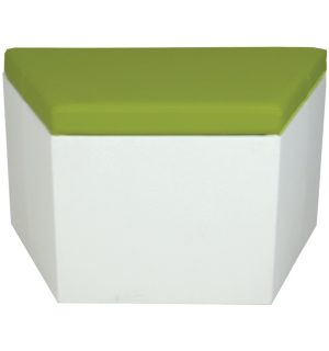 POUF BRAZIL TRAPEZE BLANC/VERT