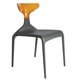 BLACK/ORANGE SILHOUETTE CHAIR