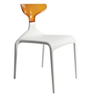 WHITE/ORANGE SILHOUETTE CHAIR