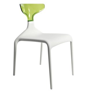 WHITE/GREEN SILHOUETTE CHAIR