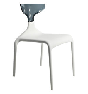WHITE/GREY SILHOUETTE CHAIR