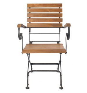 CHAISE VERANDA BOIS/ACIER