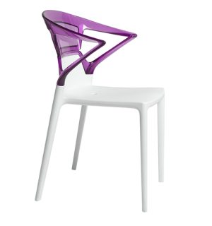 CHAISE CAPRICE BLANC/VIOLET