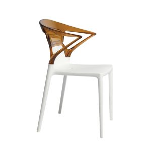 WHITE/ORANGE CAPRICE CHAIR