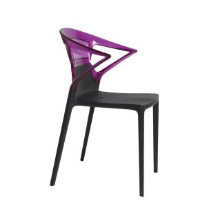 CHAISE CAPRICE NOIR/VIOLET
