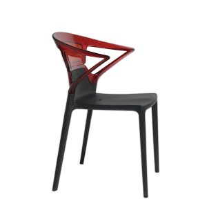 CHAISE CAPRICE NOIR/ROUGE