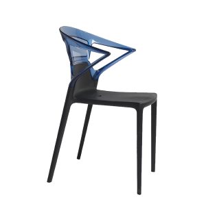 CHAISE CAPRICE NOIR/BLEU