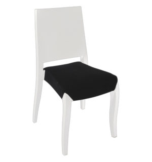 WHITE/BLACK SHINE CHAIR