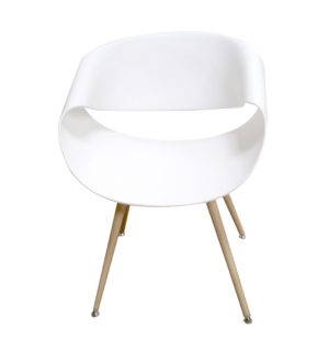 FAUTEUIL PERILLO BLANC/BOIS