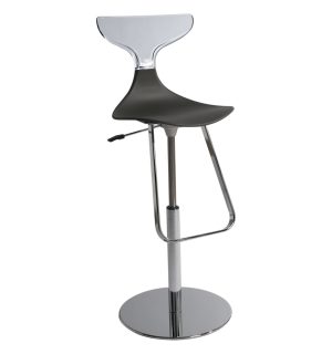 TABOURET SILHOUETTE NOIR/TRANSPARENT