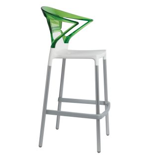 TABOURET CAPRICE BLANC/VERT