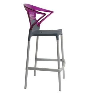 TABOURET CAPRICE NOIR/VIOLET