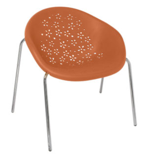 ORANGE FLOWER ARMCHAIR