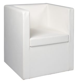 FAUTEUIL CUBE BLANC