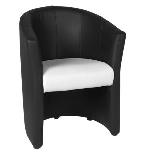 FAUTEUIL TONDO NOIR/BLANC