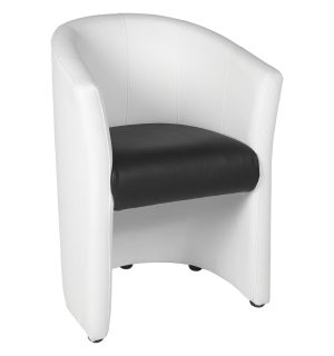 FAUTEUIL TONDO BLANC/NOIR