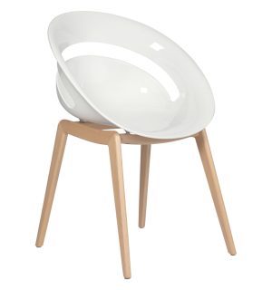 FAUTEUIL ZEN BLANC LAQUE