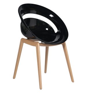 FAUTEUIL ZEN NOIR LAQUE