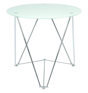 VHITE GLASS OPAQUE ZIGZAG TABLE