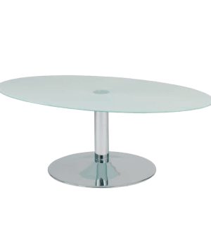 TABLE BASSE FOLIE VERRE BLANC OPAQUE