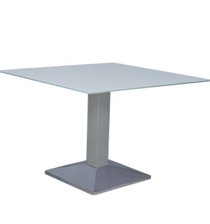 WHITE GLASS OPAQUE ELISA LOW TABLE