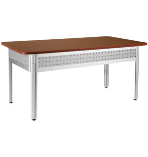 GREY/MAHOGANY DECO DESK - 120x80