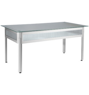 TRANSPARENT/GLASS OPAQUE FLASHY DESK - 120x80