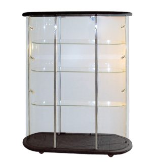 BLACK HIGH OVAL SHOWCASE