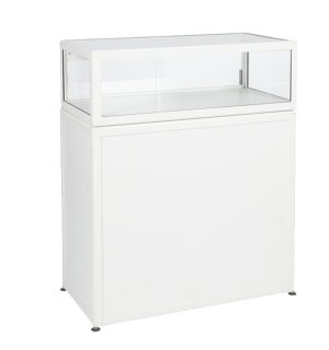 VITRINE COMPTOIR MEUBLE BLANC