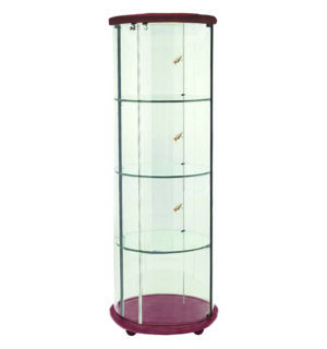 MAHOGANY HIGH ROUNDED SHOWCASE