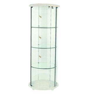 WHITE HIGH ROUNDED SHOWCASE