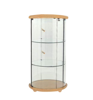 WOOD LOW ROUNDED SHOWCASE