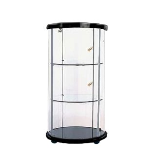 BLACK LOW ROUNDED SHOWCASE