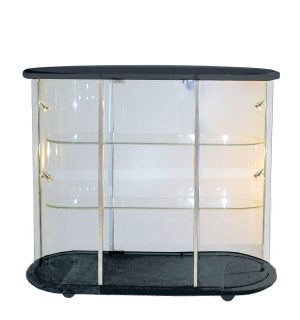 BLACK LOW OVAL SHOWCASE