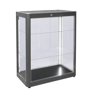 VITRINE TRIANON EN BOIS NOIR